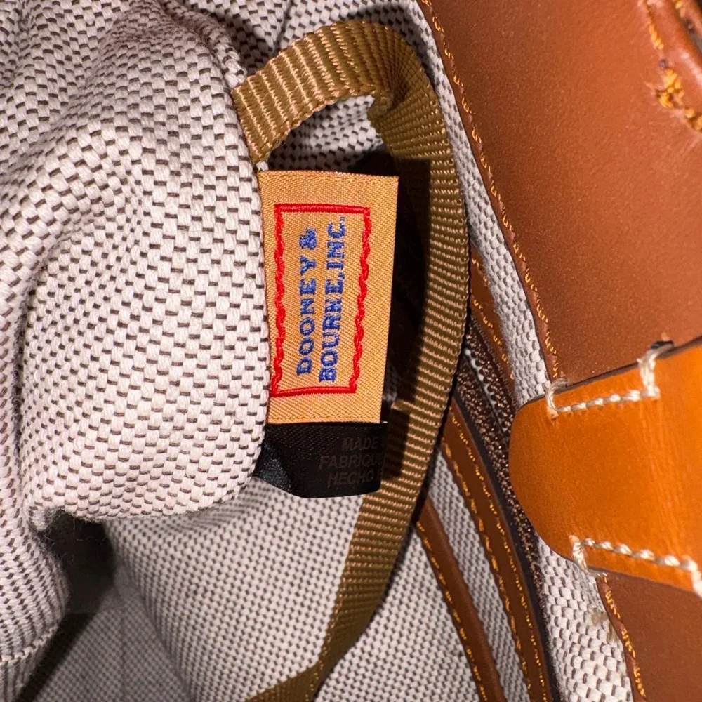 Dooney & Bourke Brown Leather City Barlow Tote Bag - Picture 5 of 8